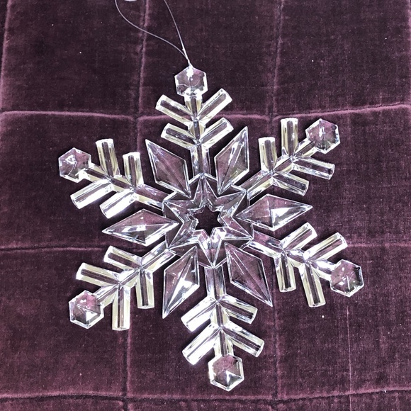 Large Clear Acrylic Crystal Snowflake Christmas Tree Ornaments 9.5” - Picture 5 of 12